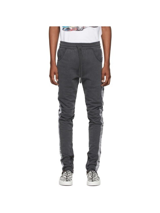 Other - $530 Alchemist Miami Bandana Trim Sweatpants Gray XXL 2XL Side Zip Track Pants
